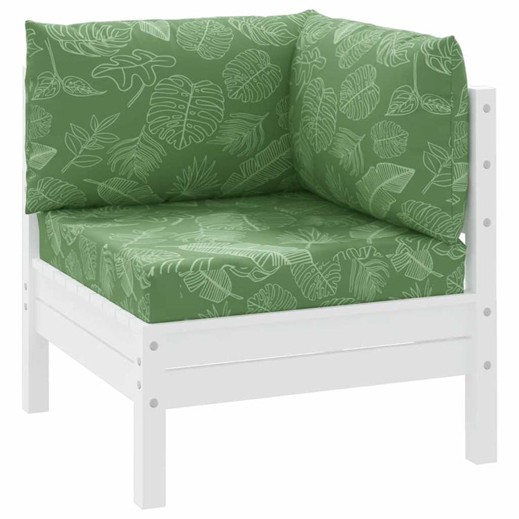 Coussins de palette vidaxl 3 Modèle de feuille de feuille oxford tissu