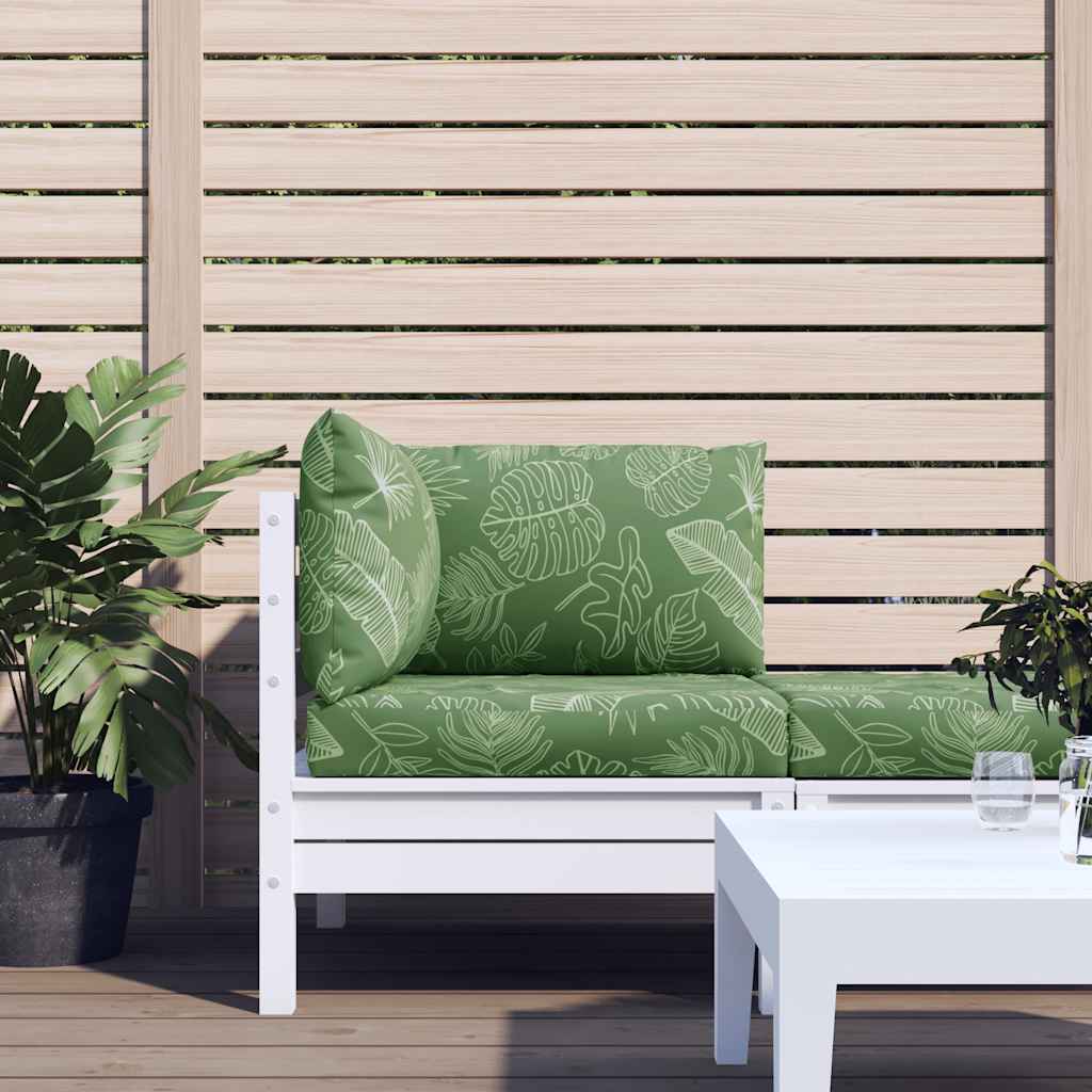 Coussins de palette vidaxl 3 Modèle de feuille de feuille oxford tissu