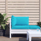 Coussins de palette vidaxl 3 Turquoise de tissu st oxford