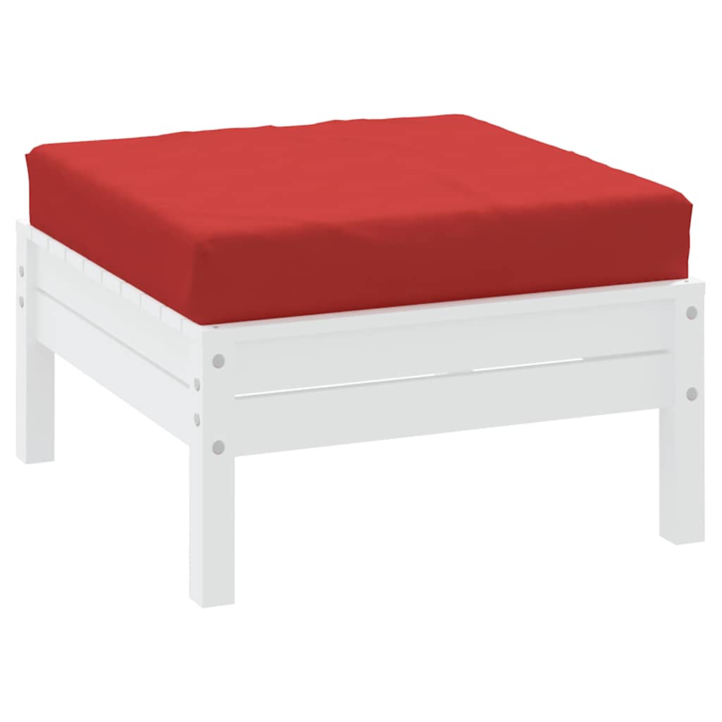 Coussin de palette vidaxl 60x60x8 cm tissu oxford rouge