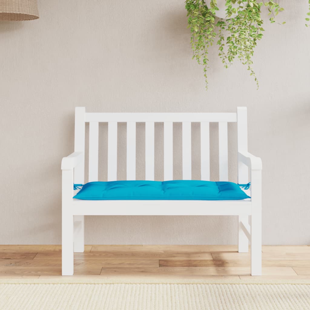 VidaXL coussin de banc de jardin 110x50x7 cm tissu oxford bleu clair