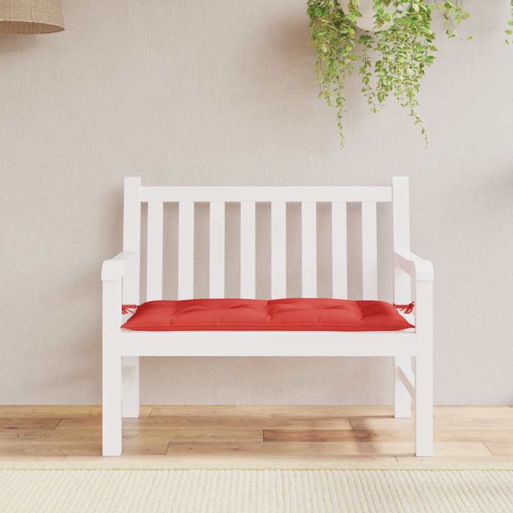 Vidaxl jardin banc coussin 110x50x7 cm oxford tissu rouge