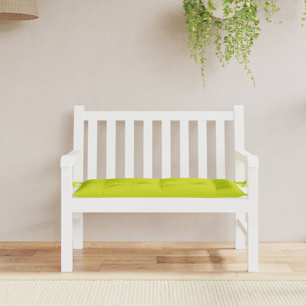 Vidaxl jardin banc coussin 110x50x7 cm tissu oxford vert transparent
