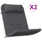 Coussins de chaise Vidaxl 2 St Adirondack Oxford tissu anthracite -colored - afbeelding 2