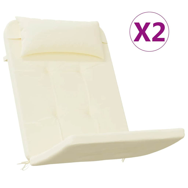 Vidaxl Chair Cushions 2 St Adirondack Oxford Fabric Crème Intelli