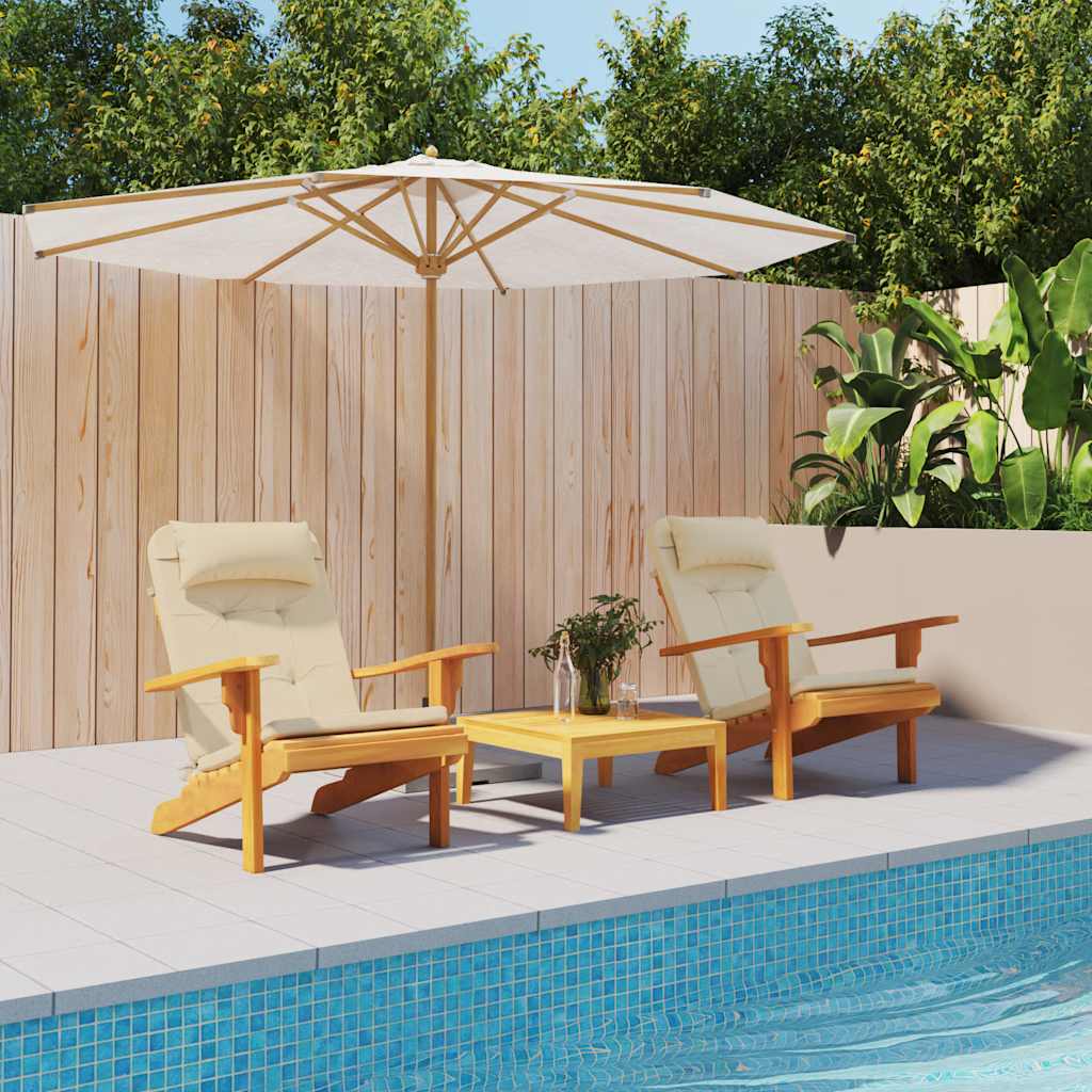 VidaXL coussins de chaise 2 pcs tissu oxford adirondack beige