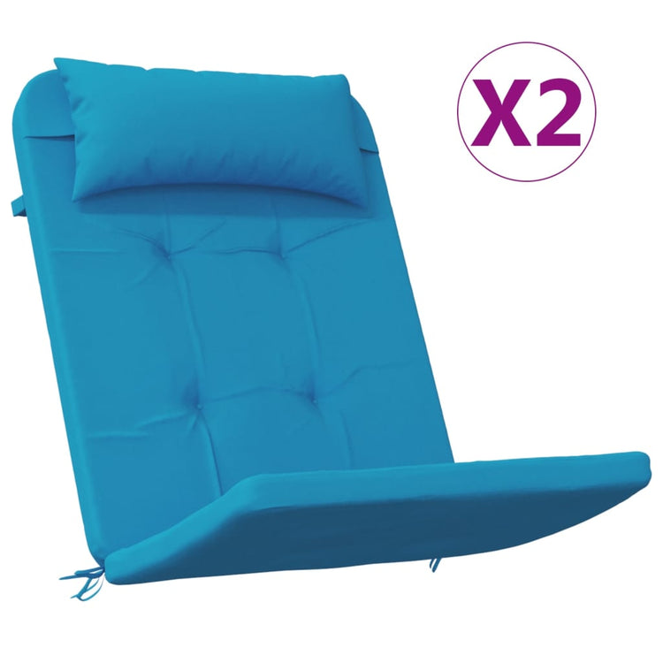 VidaXL coussins de chaise 2 pcs tissu oxford adirondack bleu clair