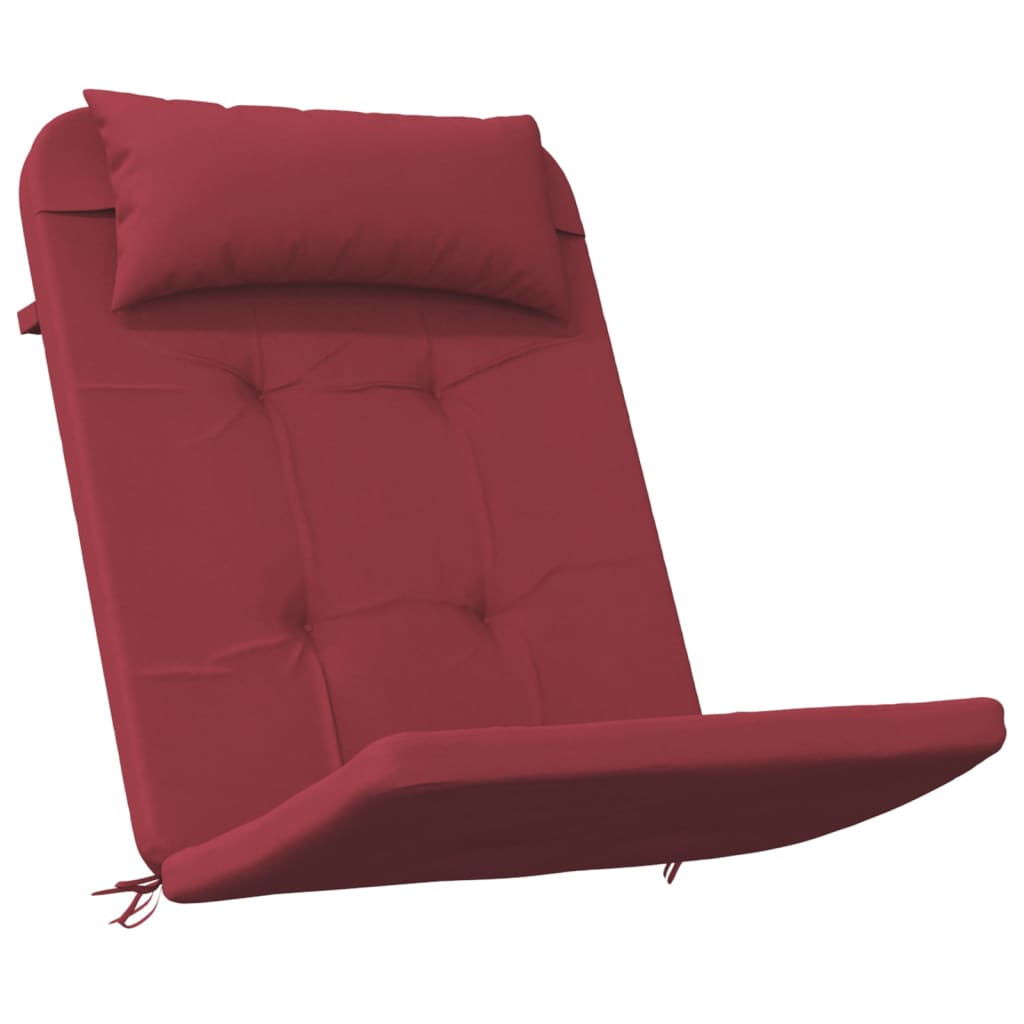 VidaXL coussins de chaise 2 pcs tissu oxford adirondack rouge vin