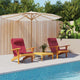 VidaXL coussins de chaise 2 pcs tissu oxford adirondack rouge vin