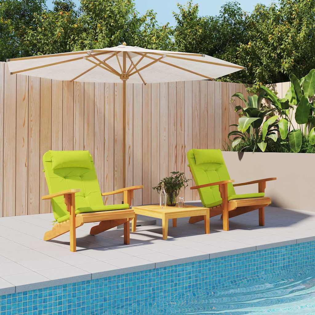 VidaXL coussins de chaise 2 pcs vert vif 58 x 77 x 4,5 cm tissu oxford