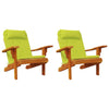 VidaXL coussins de chaise 2 pcs vert vif 58 x 77 x 4,5 cm tissu oxford