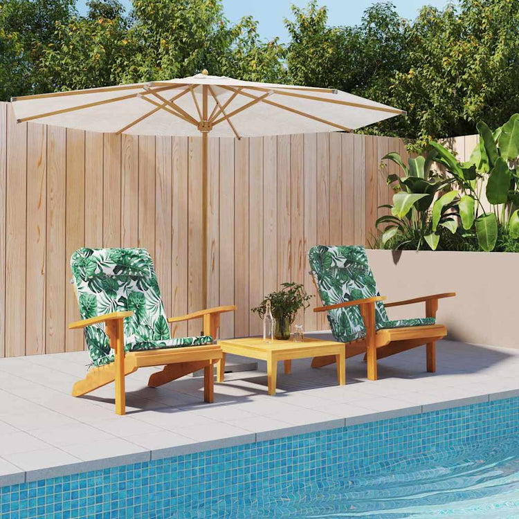 Vidaxx coussins de chaise 2 pcs motif feuille 58 x 77 x 4,5 cm tissu oxford