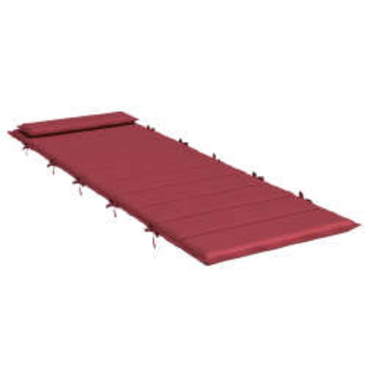 VidaXL coussin de chaise longue vin rouge 178 x 60 x 4 cm tissu oxford