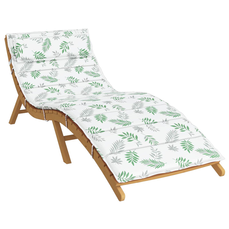 Vidaxl coussin de transat blanc et vert 178 x 60 x 4 cm tissu oxford