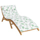 Vidaxl coussin de transat blanc et vert 178 x 60 x 4 cm tissu oxford