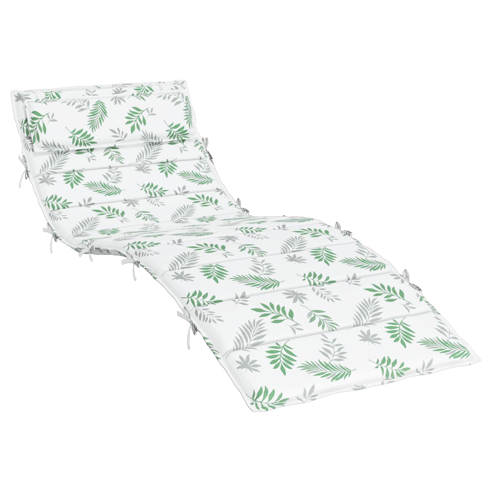 Vidaxl coussin de transat blanc et vert 178 x 60 x 4 cm tissu oxford