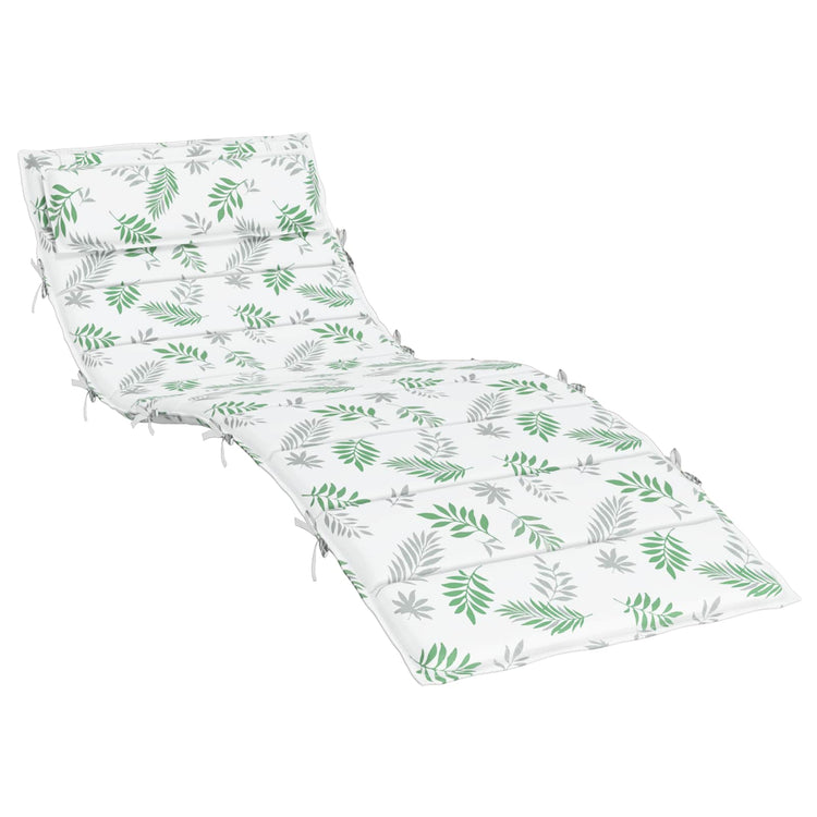 Vidaxl coussin de transat blanc et vert 178 x 60 x 4 cm tissu oxford
