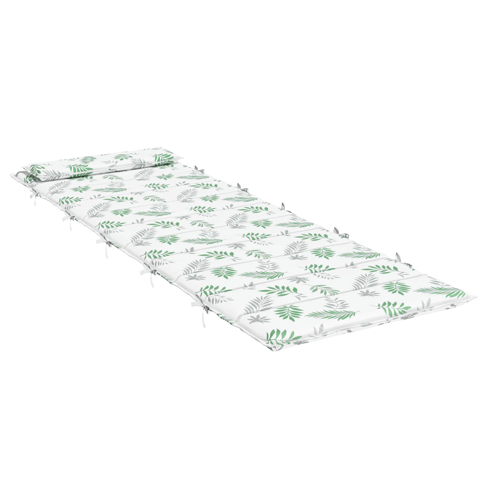 Vidaxl coussin de transat blanc et vert 178 x 60 x 4 cm tissu oxford