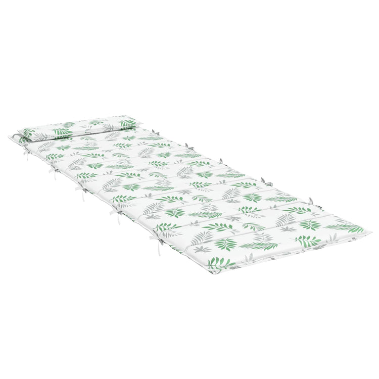 Vidaxl coussin de transat blanc et vert 178 x 60 x 4 cm tissu oxford
