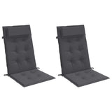 Coussins de chaise vidaxl 2 st haut de dos oxford tissu anthracite -colored - afbeelding 3