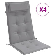 Coussins de chaise vidaxl 4 st haut de dos oxford tissu gris - afbeelding 2