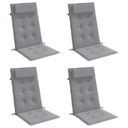 Coussins de chaise vidaxl 4 st haut de dos oxford tissu gris - afbeelding 3