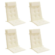 Coussins de chaise vidaxl 4 st haut de dos oxford tissu crème -colored - afbeelding 3