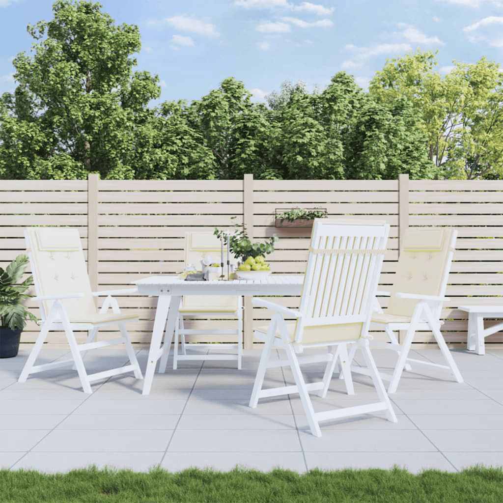 Coussins de chaise vidaxl 4 st haut de dos oxford tissu crème -colored