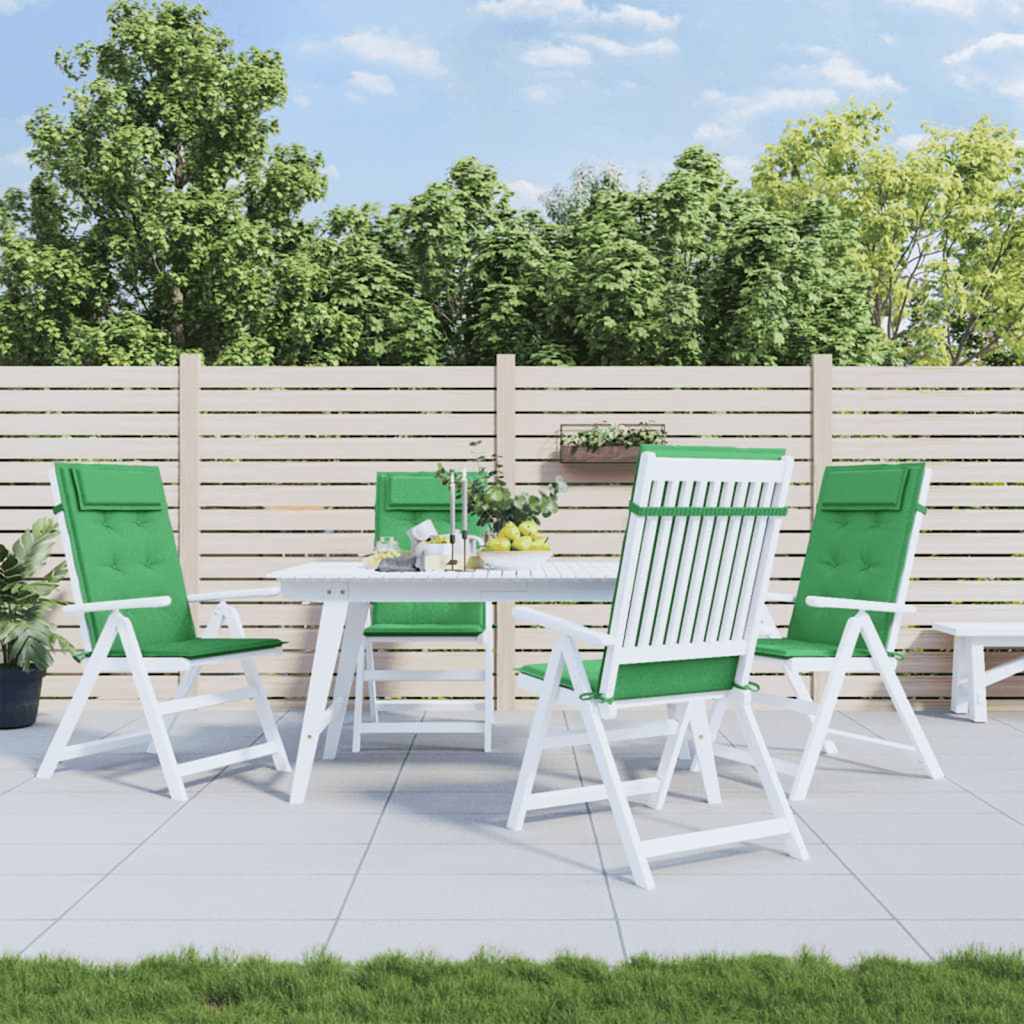 Coussins de chaise vidaxl 4 st haut de dos oxford tissu vert