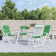 Coussins de chaise vidaxl 4 st haut de dos oxford tissu vert