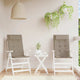 VidaXL coussins de chaise 2 pcs dossier haut tissu oxford taupe