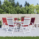 VidaXL coussins de chaise 6 pcs dossier haut tissu oxford rouge vin