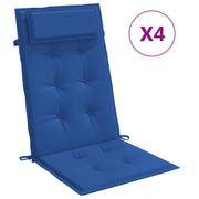 Coussins de chaise vidaxl 4 st haut de dos oxford tissu royal bleu - afbeelding 2
