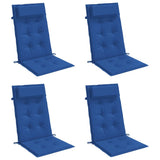 Coussins de chaise vidaxl 4 st haut de dos oxford tissu royal bleu - afbeelding 3
