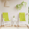 Coussins de chaise vidaxl 2 st haut de dos oxford tissu vert vif vert