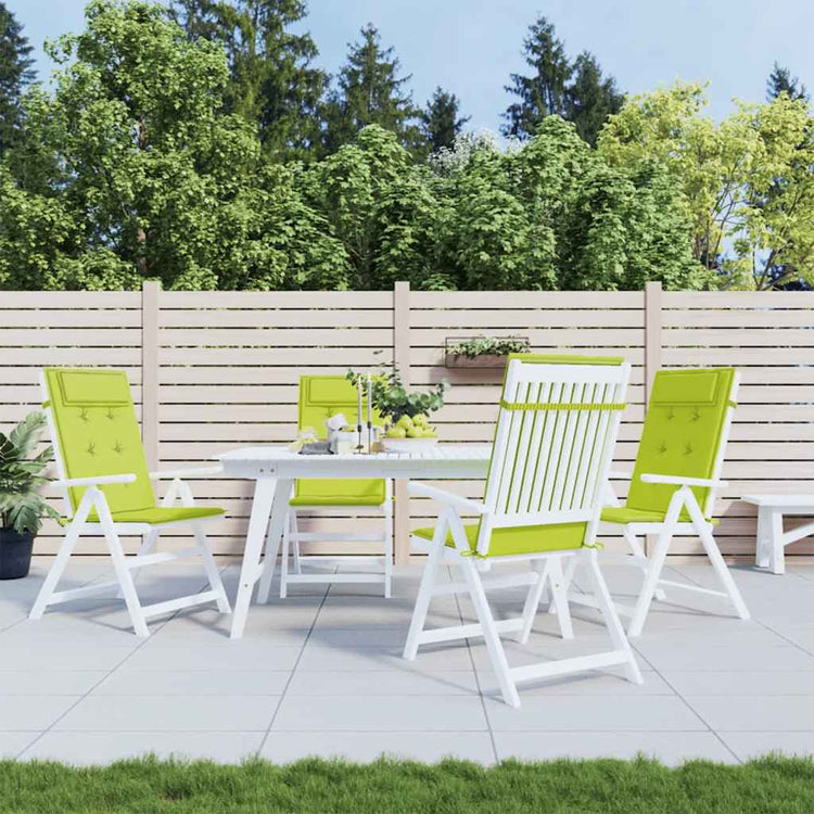 Coussins de chaise vidaxl 4 st haut de dos oxford tissu vert vif vert