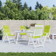 Coussins de chaise vidaxl 4 st haut de dos oxford tissu vert vif vert