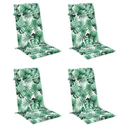 VidaXL coussins de chaise 4 pièces tissu oxford à motif de feuilles à dossier haut - afbeelding 3