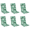 VidaXL coussins de chaise 6 pièces tissu oxford à motif de feuilles à dossier haut