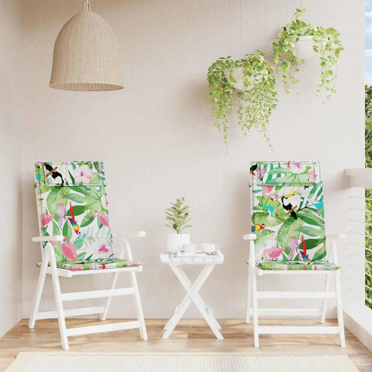 VidaXL coussins de chaise 2 pcs dossier haut tissu oxford multicolore