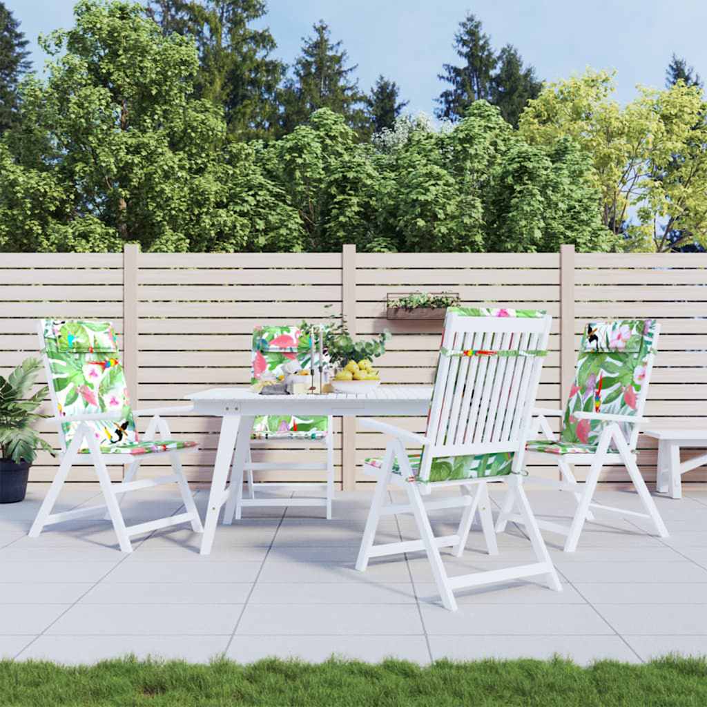 VidaXL coussins de chaise 4 pcs dossier haut tissu oxford multicolore