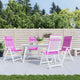 VidaXL coussins de chaise 4 pcs dossier haut tissu oxford rose