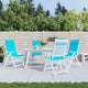 VidaXL coussins de chaise 4 pcs dossier haut tissu oxford turquoise