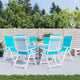 VidaXL coussins de chaise 6 pcs dossier haut tissu oxford turquoise