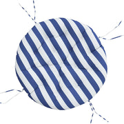 Coussin de siège vidaxl rond rayé Ø 100x11 cm oxford tissu bleu blanc - afbeelding 2
