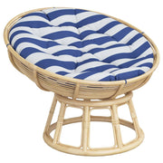 Coussin de siège vidaxl rond rayé Ø 100x11 cm oxford tissu bleu blanc - afbeelding 3