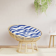 Coussin de siège vidaxl rond rayé Ø 100x11 cm oxford tissu bleu blanc - afbeelding 1