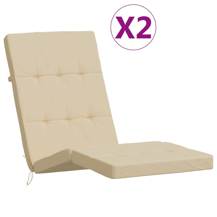Coussins de chaise de patio vidaxl 2 St oxford tissu beige