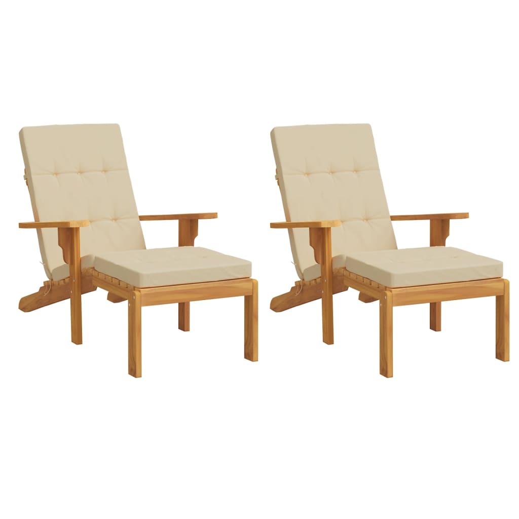 Coussins de chaise de patio vidaxl 2 St oxford tissu beige