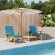 Coussins de chaise de patio vidaxl 2 st oxford tissu bleu clair